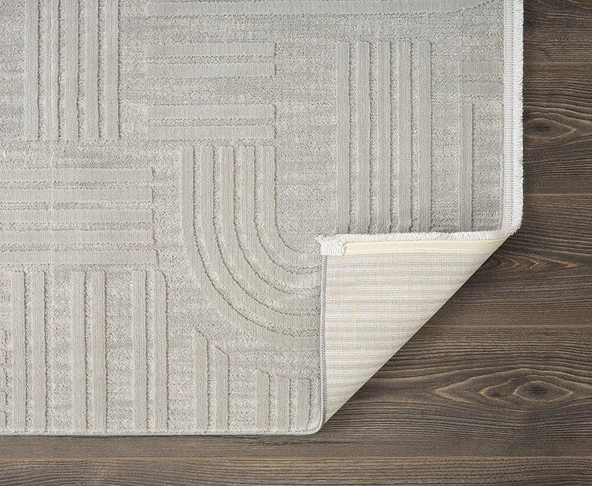Saten Halı Kesme Salon Halısı 195x350 Tablo TL007A Gri - 2