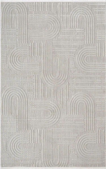 Saten Halı Kesme Salon Halısı 195x300 Tablo TL007A Gri - 1