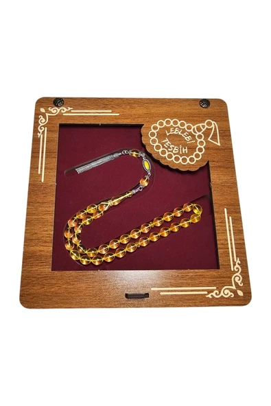 Gümüş Püsküllü Damla Kehribar Tesbih Lt1274 - 2