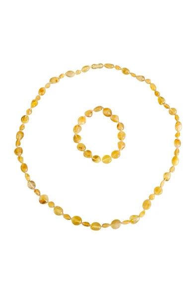 Damla Kehribar Kolye - Bileklik Set Lt1341 - 4