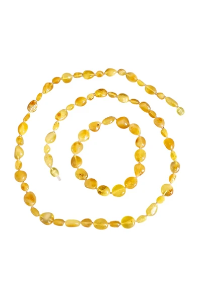 Damla Kehribar Kolye - Bileklik Set Lt1341 - 2