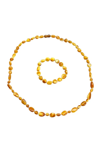 Damla Kehribar Kolye - Bileklik Set Lt1348 - 4