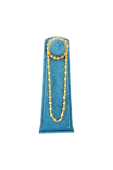 Damla Kehribar Kolye - Bileklik Set Lt1341 - 3