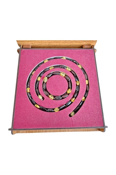 Damla Kehribar Kolye - Bileklik Set Lt1347 - 6