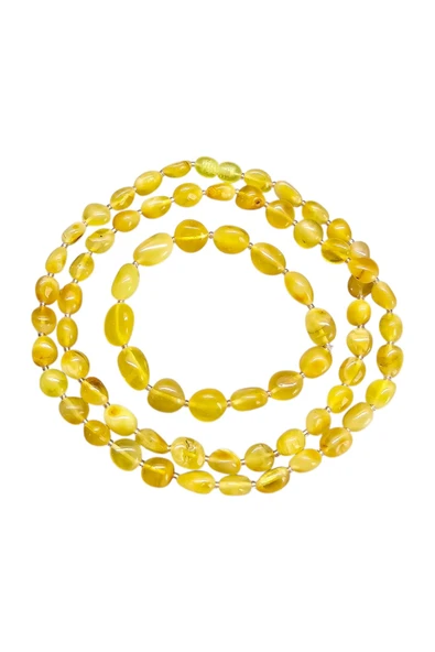 Damla Kehribar Kolye - Bileklik Set Lt1345 - 2