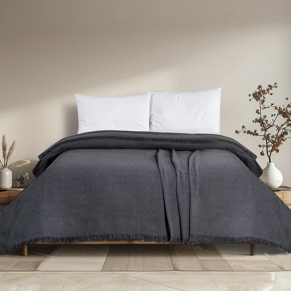 Schafer Home Zuma Çift Kişilik Pike 200x220 Cm-Antrasit