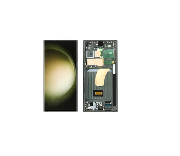 Samsung Uyumlu S918 S23 Ultra Lcd Ekran Kasalı Orjinal Kvk Servis Ürünüdür 120hz - Green/Yeşil ürün görseli