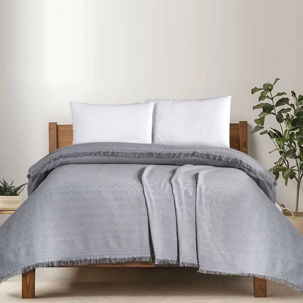 Schafer Home Zuma Çift Kişilik Pike 200x220 Cm-Gri