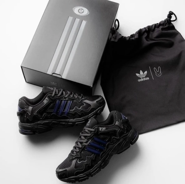 ADIDAS RESPONSE CL BAD BUNNY BLACK - Resim 3