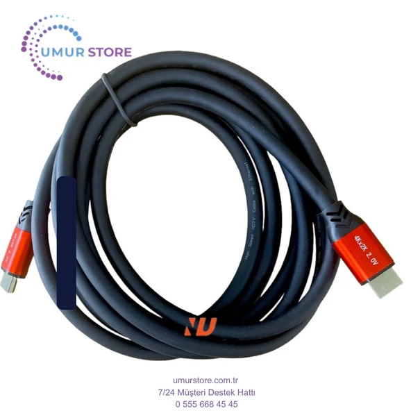 4K Hdmi Kablo 2.0 Hızlı 3D Altın Uçlu - 10 Metre - Resim 2