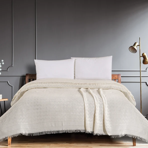 Schafer Home Zuma Çift Kişilik Pike 200x220 Cm-Krem