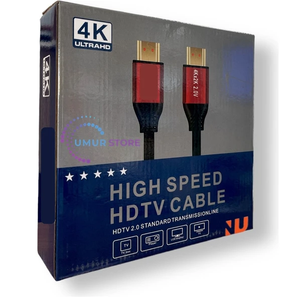 4K Hdmi Kablo 2.0 Hızlı 3D Altın Uçlu - 10 Metre ürün görseli 1