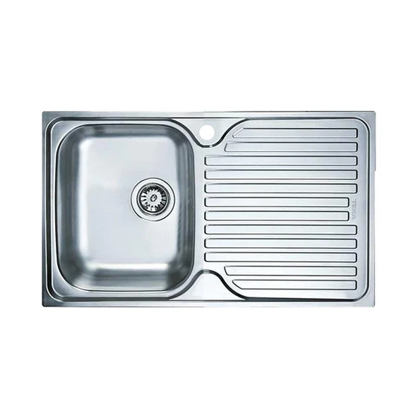 Teka Princess 50 1B 1D Mikroketen Yüzey, Sağ Damlalıklı Paslanmaz Çelik Eviye - 1