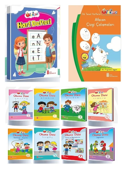 1.Sınıfa Hazırlık Seti (Afacan Okuma Dizisi+Çizgi Çalışmaları+Harf Defteri) ürün görseli 1