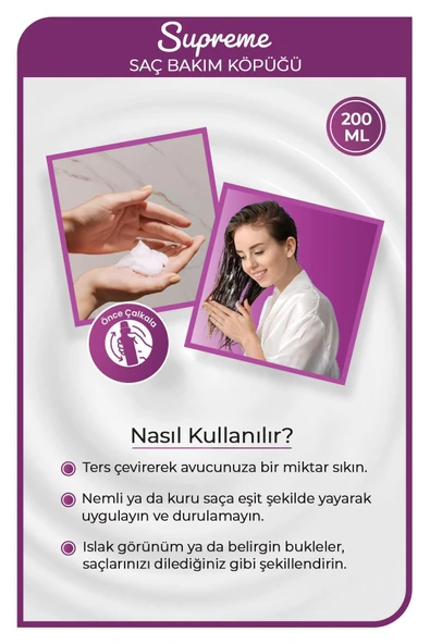 MORFOSE SAÇ KÖPÜĞÜ SUPREME 200 ML - Resim 3