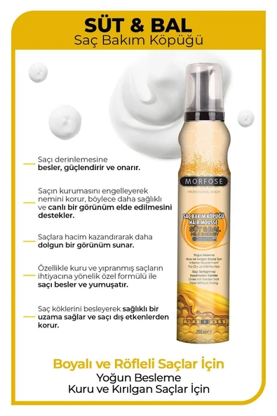MORFOSE  SAÇ KÖPÜĞÜ SÜT BAL 200 ML - 2
