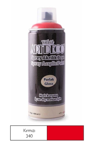 Artdeco Lisans Kırtasiye Sprey Akrilik Boya Kırmızı 400ml - 1