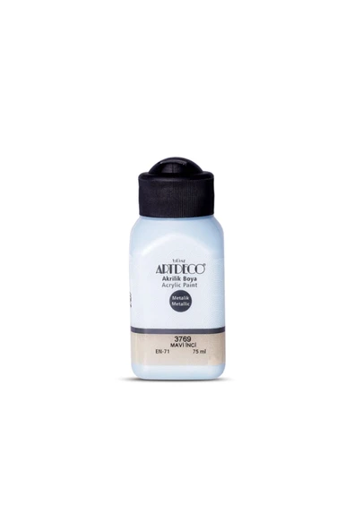 Artdeco Lisans Kırtasiye Y-071ı-3769 Metalik Akrilik Boya 75 Ml Mavi Inci - 1