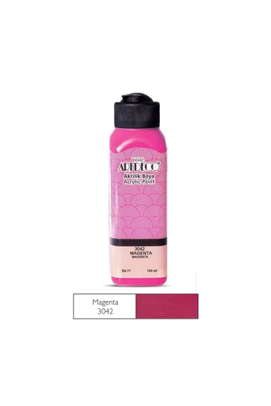 Artdeco Lisans Kırtasiye 70r Akrilik Boya 3042 Magenta 140ml - 1