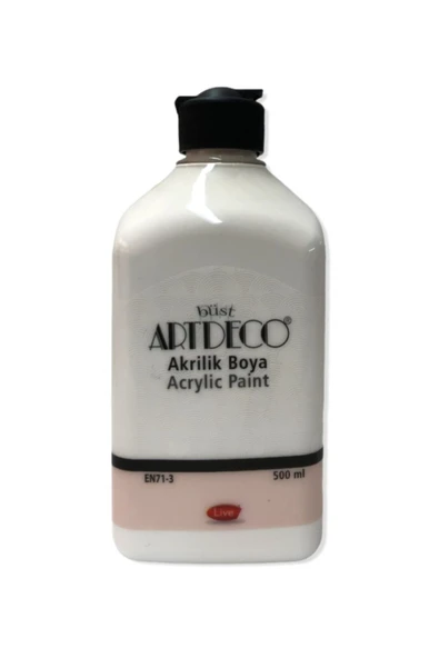 Artdeco Lisans Kırtasiye Akrilik Boya Beyaz 500 ml - 1
