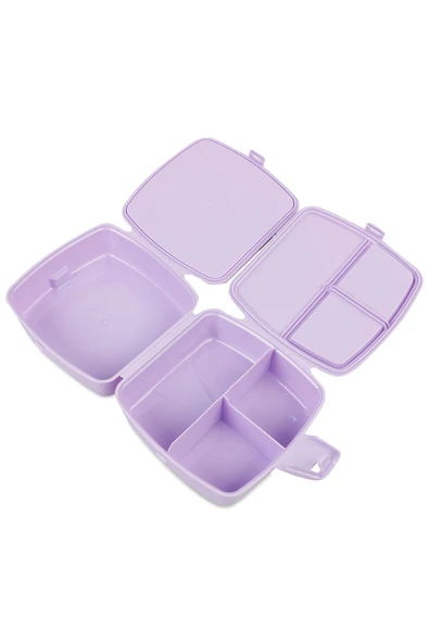 Tuffex Smart Lunchbox Desenli Beslenme Kabı Lila - Resim 3