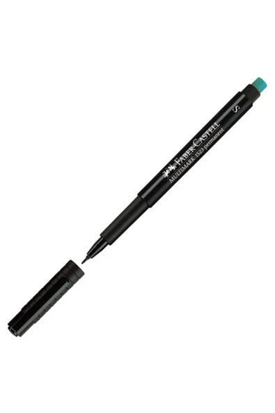 Faber Castell 1523 Asetat Kalemi Silgili S Uç - Siyah
