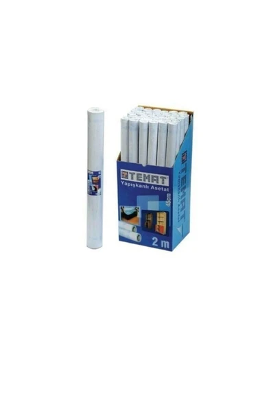 Temat Asetat Yapışkanlı Rulo 45 Cm X 2 Mt Şeffaf 10350 - 1