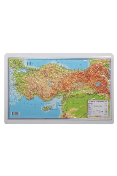 Puti Kırtasiye Türkiye Kabartma Fiziki Harita A3 Ebat - 1