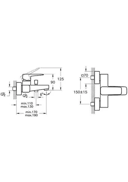 VitrA Root Square A4273734 Banyo Bataryası , Fırçalı Nikel - Resim 2