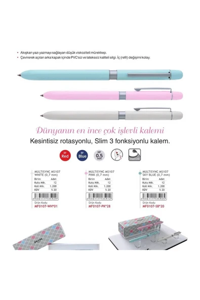 PENAC japan TLG-107 0.7 Versatil Kalem - Uçlu Kalem - Pastel Sarı - 5