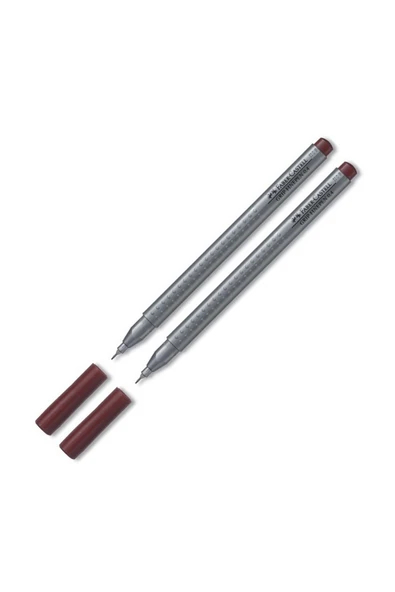 Faber Castell Faber Grip Finepen 0.4 Mm Keçe Kalem Kahve (5020151687) 2 Li Paket