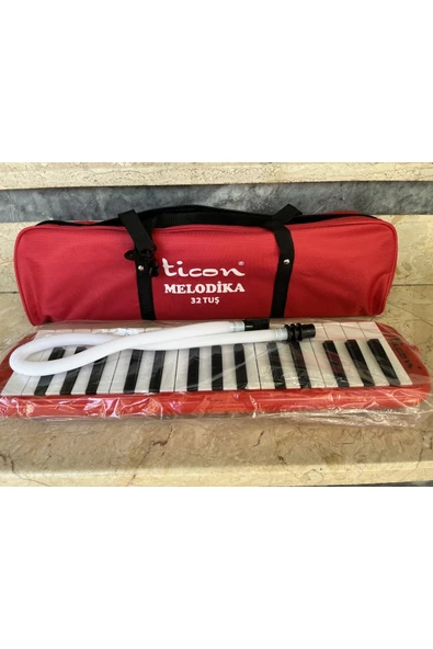 Ticon Melodika 32 Tuşlu Çantalı Kırmızı Renk - 2