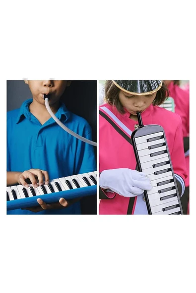 Ticon Pembe Melodika 32 Tuş Bez Çantalı 1 Adet 32 Tuşlu Melodika Çantalı - 3