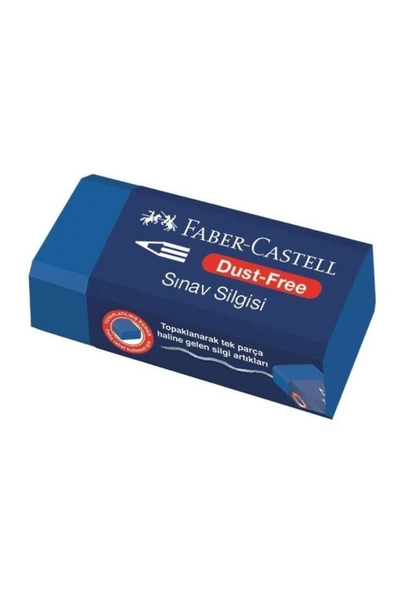 Faber Castell Faber-castell No:24 Orta Boy Mavi Sınav Silgisi 10 Adet - 8