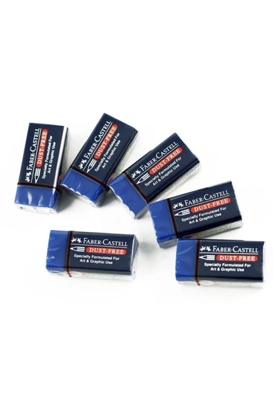 Faber Castell Faber-castell No:24 Orta Boy Mavi Sınav Silgisi 10 Adet - 3