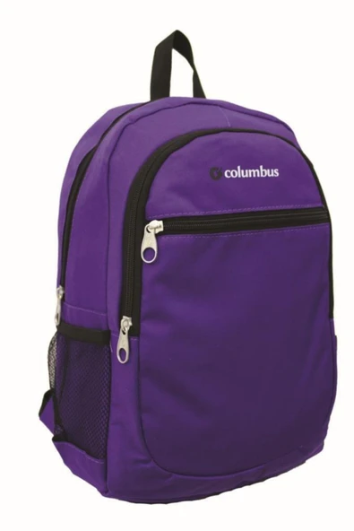 Columbus Unisex Mor Sırt Çantası. Hava Geçirgen Arka Bölüm.su Geçirmez Kumaş. - 1