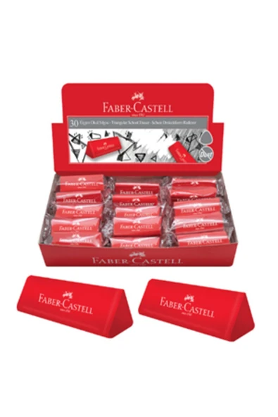 Faber Castell Faber-Castell Dust Free Üçgen Kırmızı Okul Silgisi 18 72 37 (5 Adet)