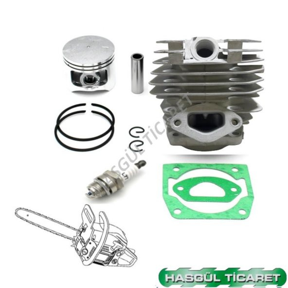 Hsgl Motorlu Testere 4500 /5200 Silindir Piston Conta Buji Set - 5