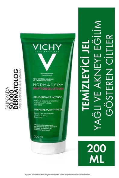 VİCHY VİCHY Normaderm Phytosolution Arındırıcı Yüz Temizleme Jeli, Yağlı Ve Karma Ciltler 200 Ml 3337875663076