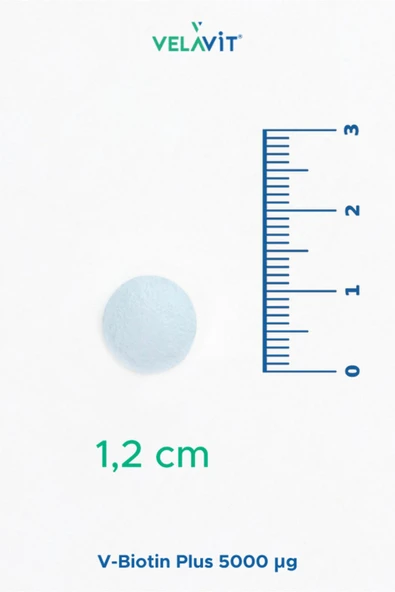 VELAVİT VELAVİT V-Biotin Plus 5000mcg Takviye Edici Gıda 60 Tablet - 3
