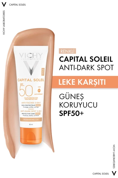 VİCHY VİCHY Capital Soleil Spf 50 Leke Karşıtı Renkli Güneş Koruyucu 50 ml - 2