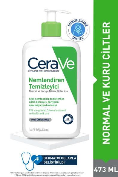 CERAVE CERAVE Normal Ve Kuruya Dönük Ciltler Için Nemlendiren Temizleyici 473ml