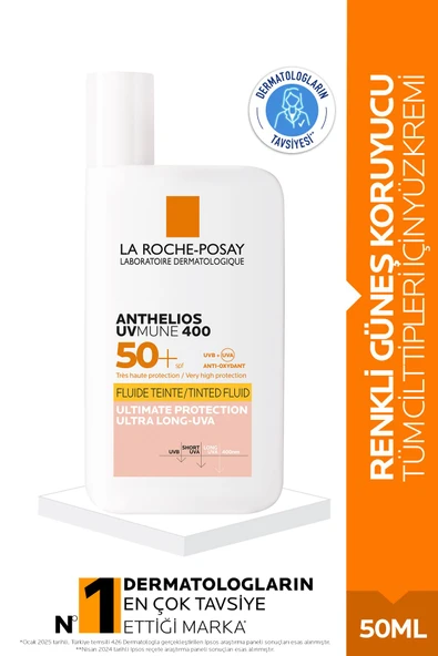 LA ROCHE POSAY LA ROCHE POSAY Anthelios Uvmune Fluid Güneş Kremi Spf50 50 ml - Renkli