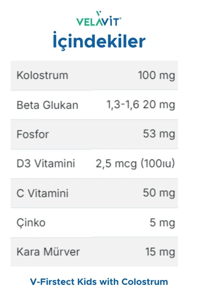 VELAVİT VELAVİT V-Firstect Kids with Colostrum - 2
