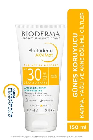 BİODERMA BİODERMA Photoderm AKN Mat Sivilce Karşıtı Güneş Kremi Yağlı Akne Eğilimli Ciltler Matlaştırıcı Etki 150 ml