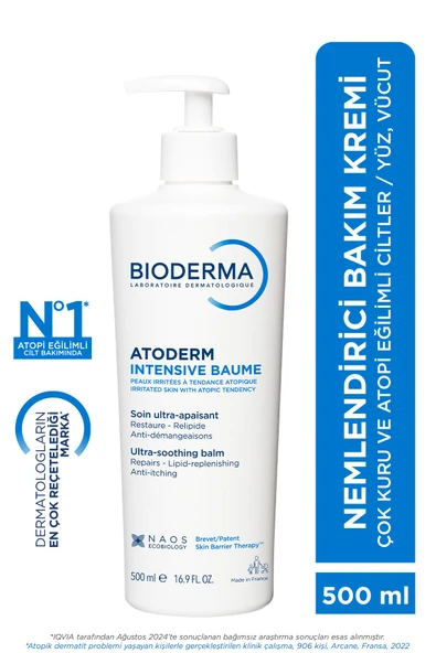 BİODERMA BİODERMA Atoderm Intensive Balm Çok Kuru Atopi Eğilimli Cilt Nemlendirici Krem Yetişkin, Çocuk 500 Ml