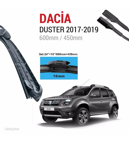 DACIA DUSTER RBW ÖN MUZ SİLECEK TAKIMI (2017-2019) ürün görseli