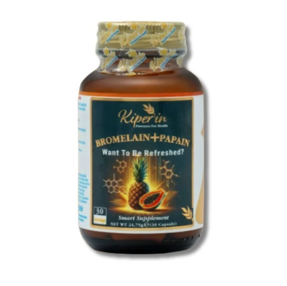 Kiperin Bromelain+ Papain 30 Kapsül ürün görseli