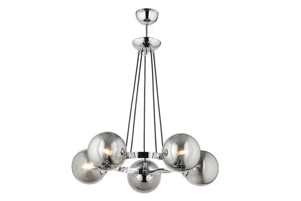 Lampaluce Ghiacciolo Dekoratif Sarkıt Avize Beşli Krom ve Sarkıt Camlı Avize ürün görseli