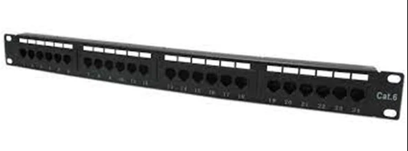 Teldata 24 Port Cat6 Utp Patch Panel Dolu ürün görseli